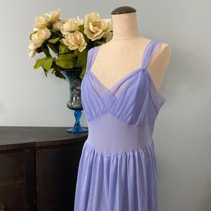 Long Vintage, Lavender Chiffon nightgown